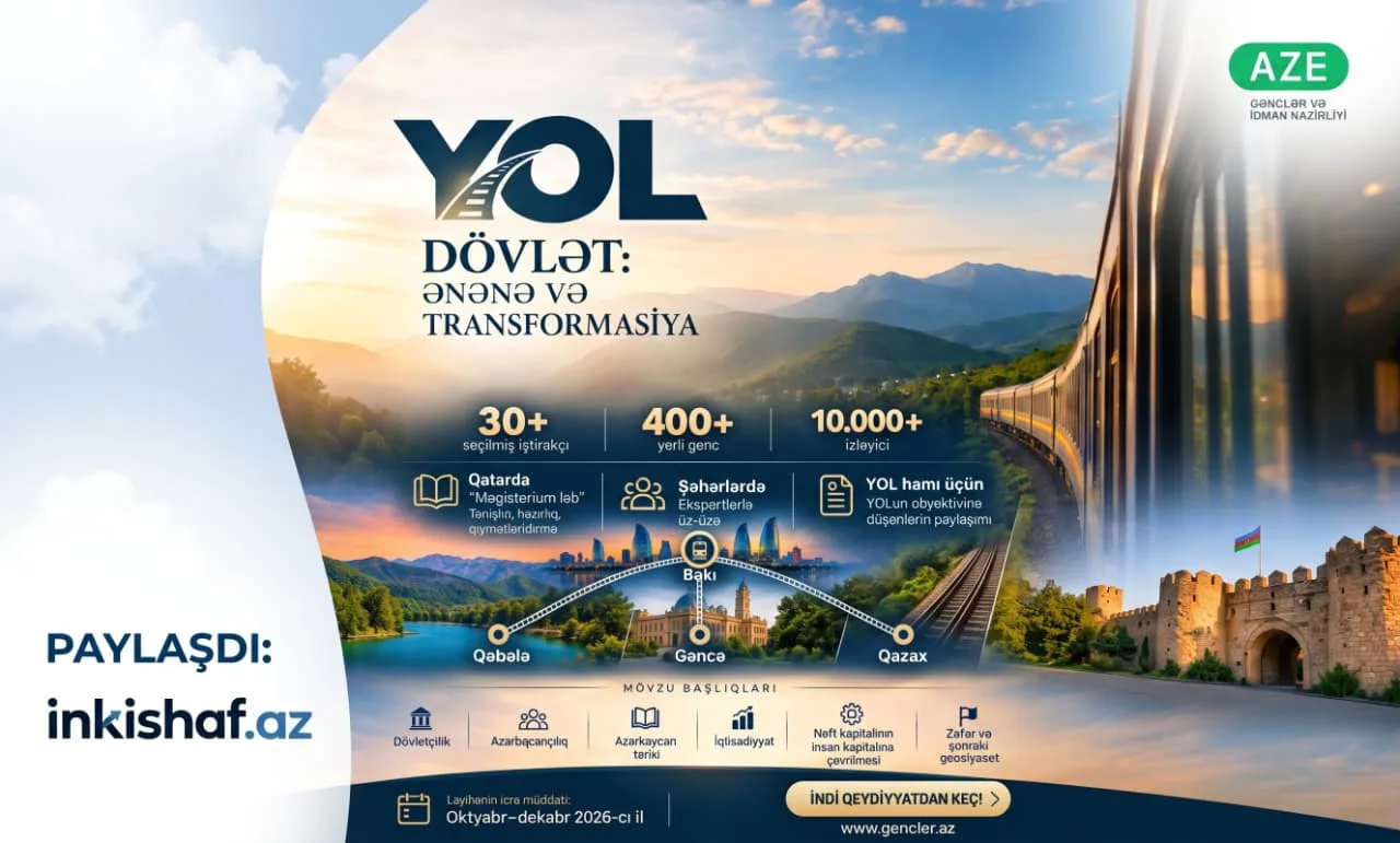 "YOL. Dövlət: Ənənə və Transformasiya"layihəsinə qeydiyyat başladı.